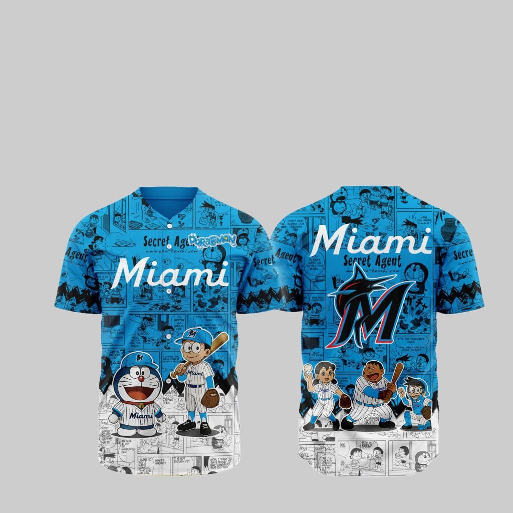 Marlins Doraemon Jersey 2025 - Grishko.com T-Shirts, Hoodie, Sweatshirt | WearSparks.com