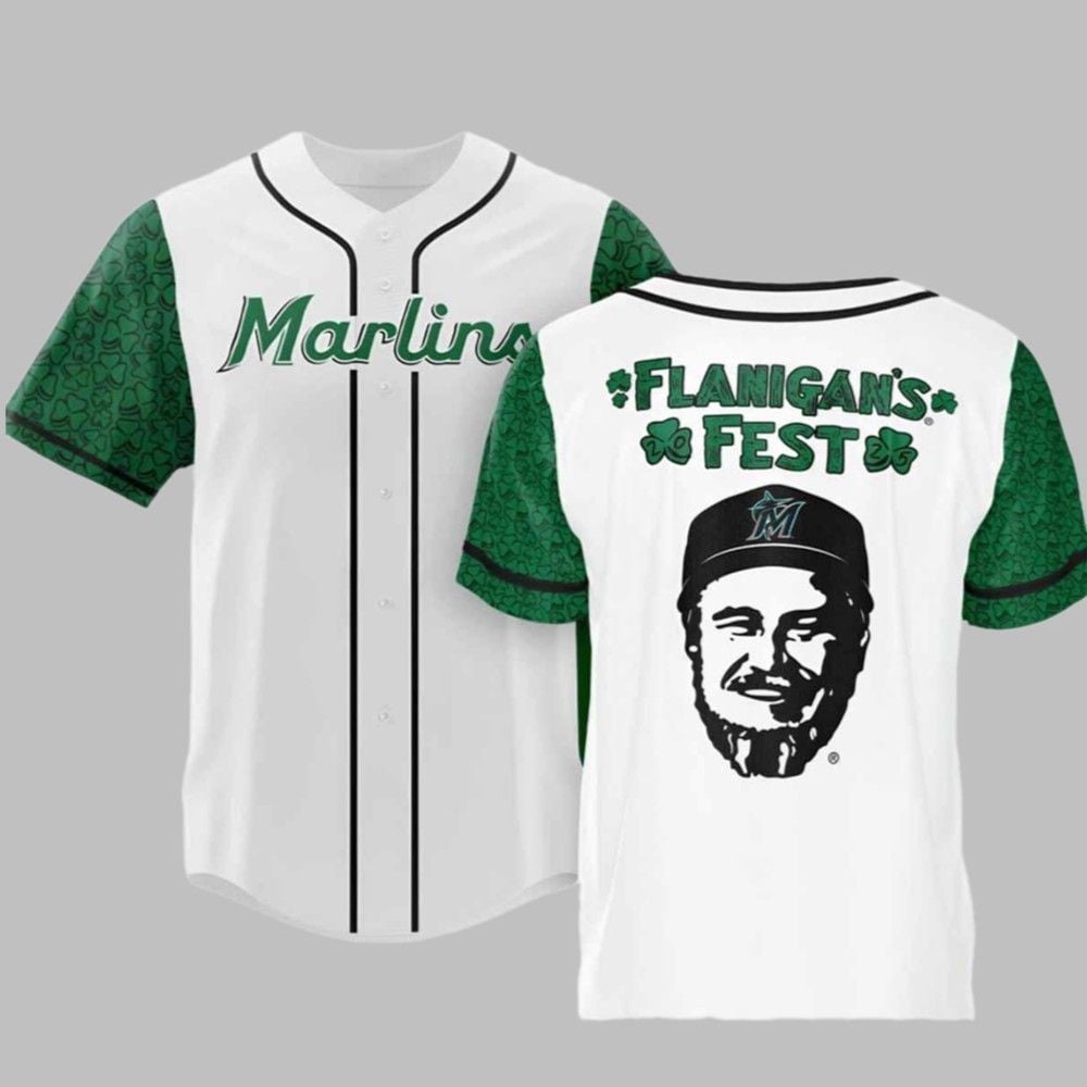 Marlins Flanigans Fest Jersey 2025 Giveaway - Grishko.com T-Shirts, Hoodie, Sweatshirt | WearSparks.com (Image 1)