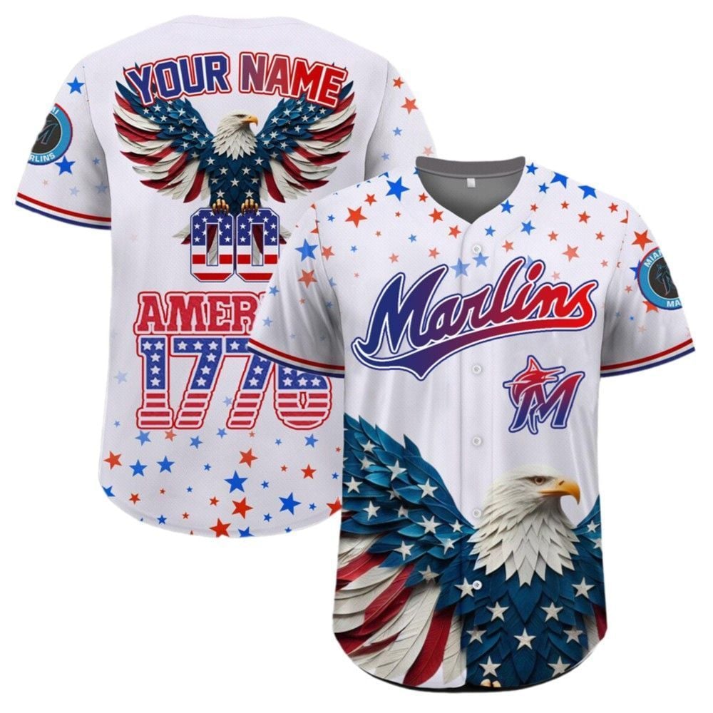 Marlins Independence Day Baseball Jersey 2025 - Grishko.com T-Shirts, Hoodie, Sweatshirt | WearSparks.com (Image 2)
