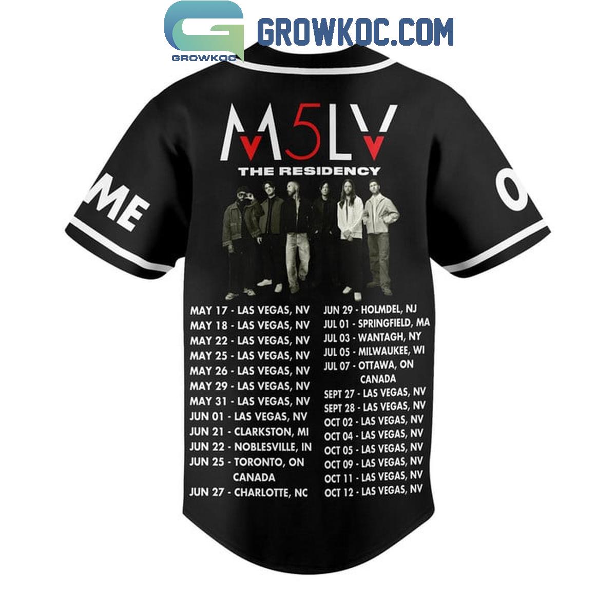 Maroon 5 M5LV The Residency Tour 2024 Personalized Baseball Jersey
