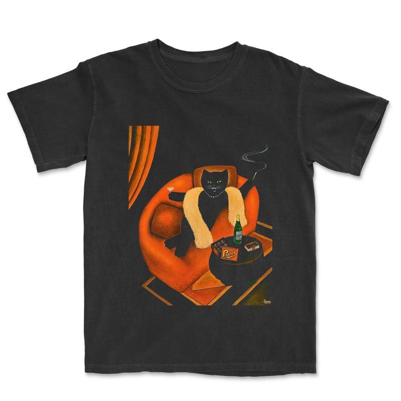 Martin Leman Cat- Money talks T-Shirt, Cat Love Vintage Graphic Tee, Cute Cat Shirt, Women's T-shirts Streetwear Top...