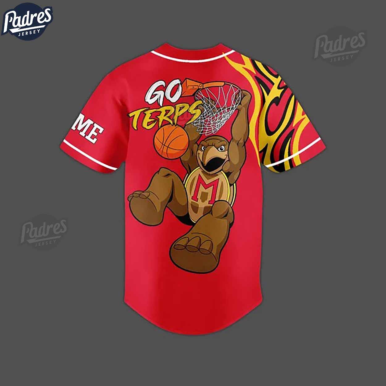 Maryland Terrapins Basketball Team Custom NCAA Baseball Jersey - Padres Jersey Oasis: Elevate Your Baseball... (Image 2)