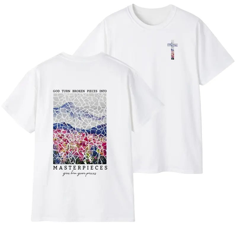 Masterpieces Christian Comfort Colors T-shirt, Bible Verse Shirt, Cross Outfit, Faith Clothing, Jesus Lover Tee,...
