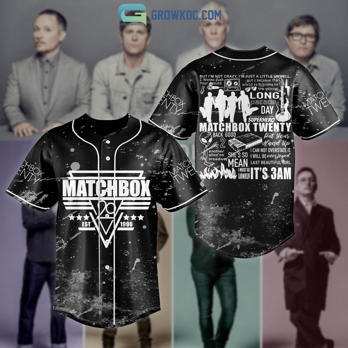 Matchbox Twenty EST 1996 Baseball Jersey