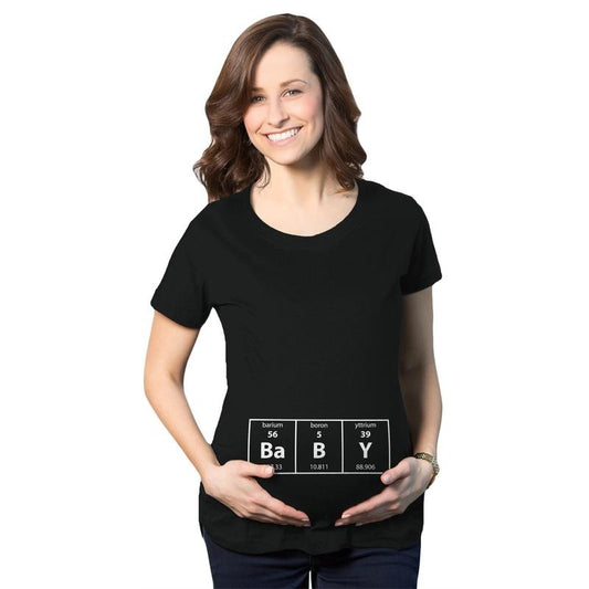 Maternity Baby Element Funny Announcement T Shirt Cool Pregnant Top Funny Graphic Maternity Tee Cute Pregnancy Tees With...