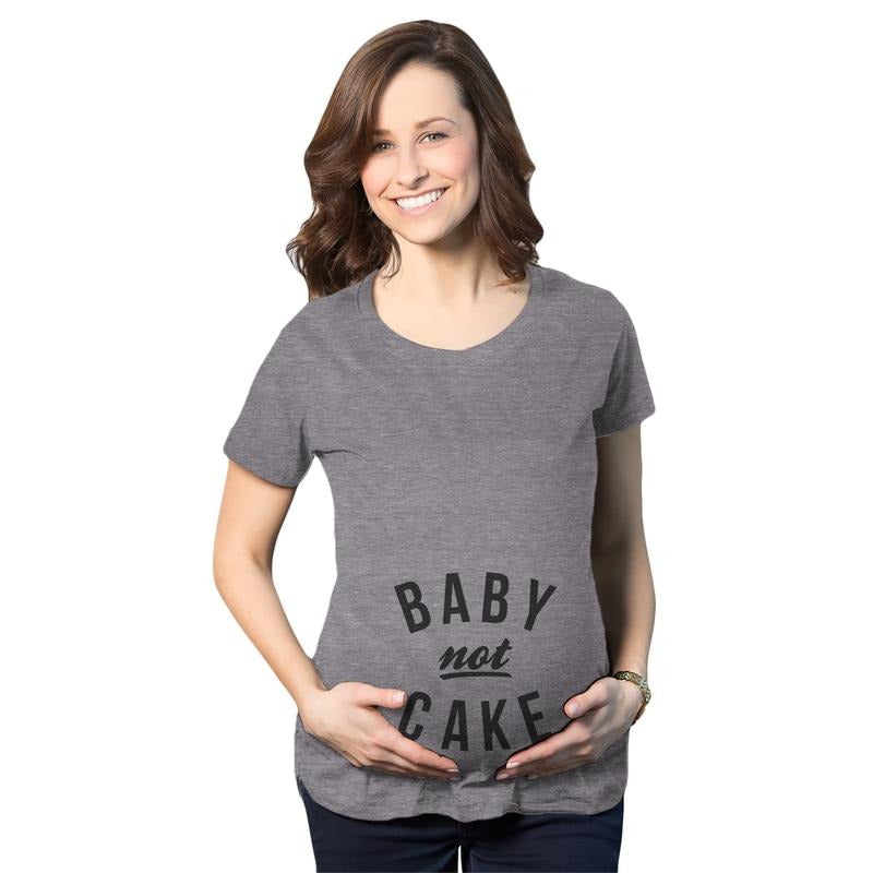 Maternity Baby Not Cake Funny Pregnancy Tees For Pregnant Announcement Funny T shirt Funny Graphic Maternity Tee Cute...