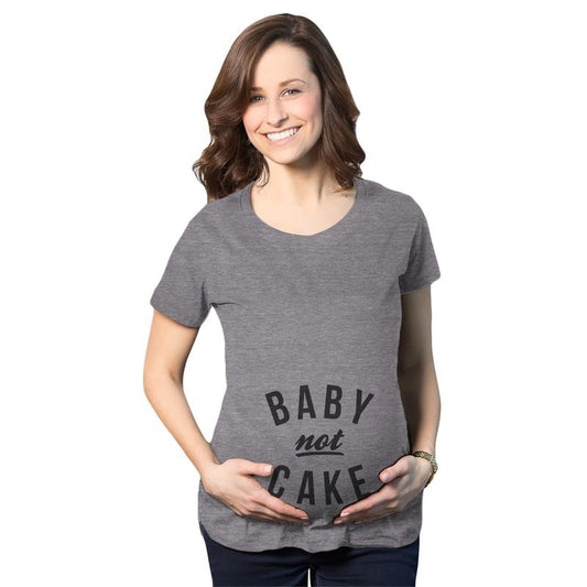 Maternity Baby Not Cake Funny Pregnancy Tees For Pregnant Announcement Funny T shirt Funny Graphic Maternity Tee Cute...