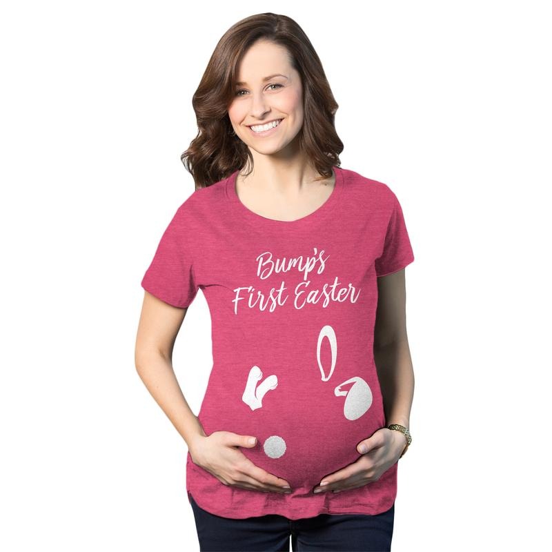 Maternity Bumps First Easter T Shirt Cute Announcement Pregnancy Spring Shower Funny Graphic Maternity Tee Cute Pregnancy...