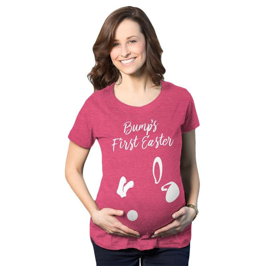 Maternity Bumps First Easter T Shirt Cute Announcement Pregnancy Spring Shower Funny Graphic Maternity Tee Cute Pregnancy...