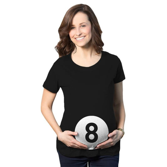Maternity Eight Ball Funny Baby Announcement Shirt Belly Bump Cute Pregnancy Tee Funny Graphic Maternity Tee Cute...
