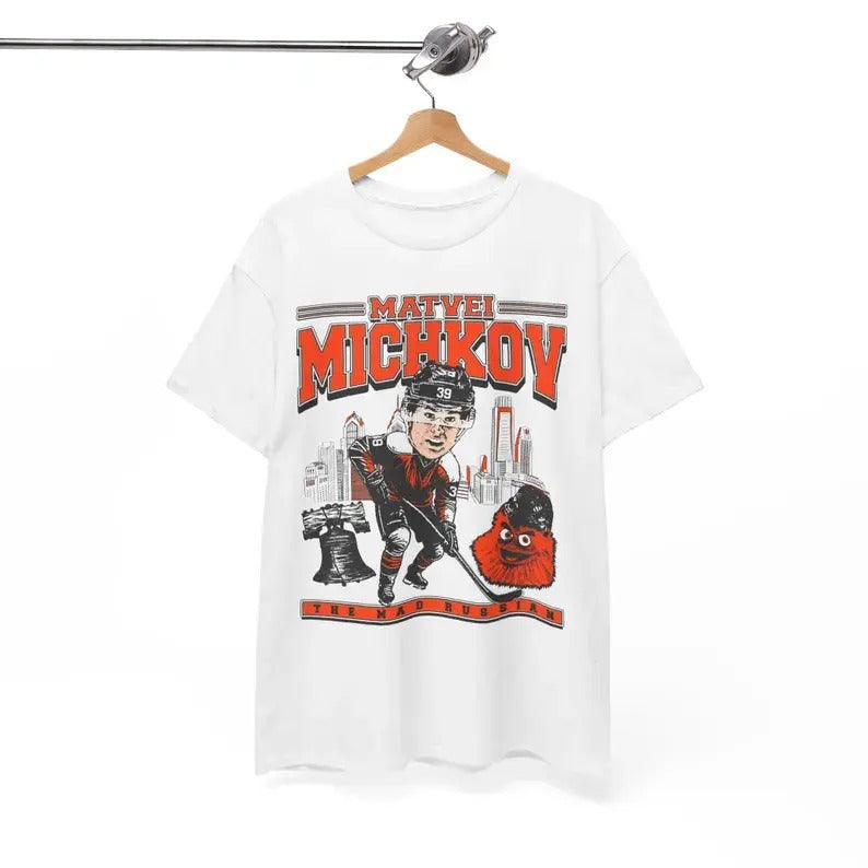 Matvei Michkov Bobblehead Flyers Shirt Hockey Graphic Unisex Tee Top Hoodie, Sweatshirt | WearSparks.com