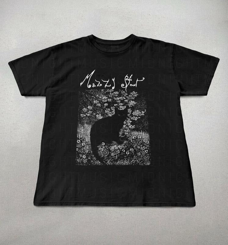 Mazzy Star Cat , 90s Alternative Rock, Hope Sandoval , Mazzy Star Fan Gift, Unisex Shirt, Music Gifts, Cat Shirts, Cute...