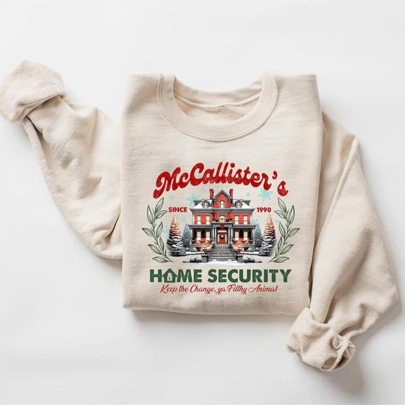 McCallister Home Security Sweatshirt, Christmas Movie Sweater, Funny Christmas Sweatshirt, McCallister Shirt, Christmas...