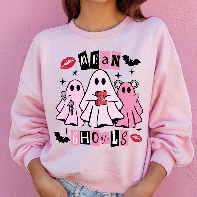 Mean Ghouls Halloween Sweatshirt ~ Unisex Apparel Relaxed Fit Printed In The USA Clothing Womenswear Casual Comfort...