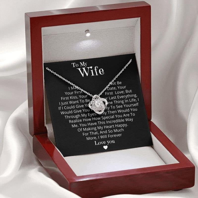 Meaningful Gift For Wife, Wife Necklace From Husband, Wife Christmas Necklace, To My Wife Necklace, Wife Anniversary...