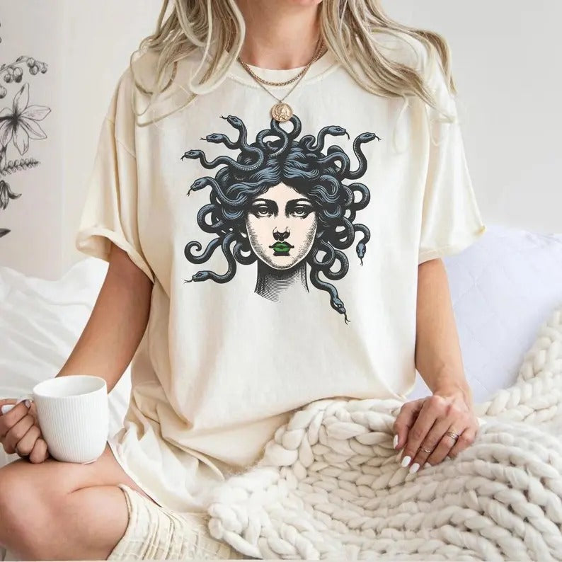 Medusa Shirt | Medusa Snake Tee | Greek Mythology Apparel | Medusa Goddess T-Shirt | Dark Academia Style Hoodie, Sweatshirt