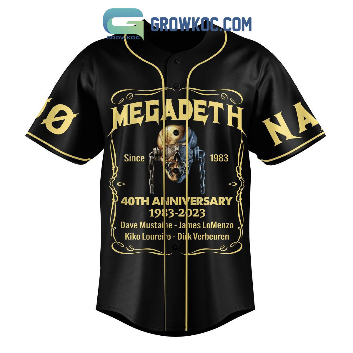 Megadeth 40th Anniversary 1983 2023 Memories Personalized Baseball Jersey