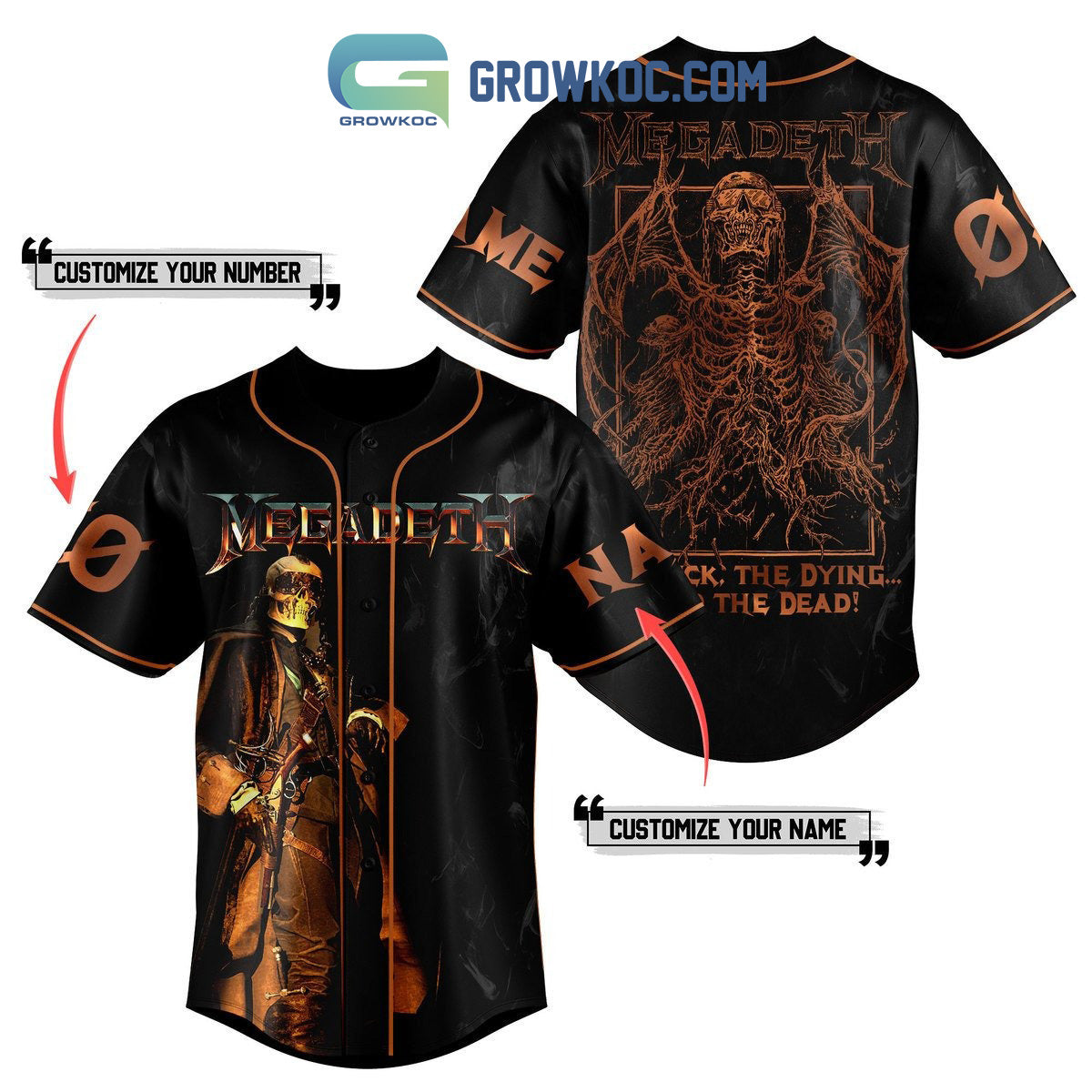 Megadeth The Sick The Dying And The Dead Personalized Baseball Jersey