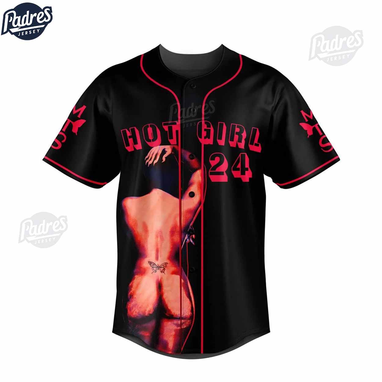 Megan Thee Stallion Hot Girl Summer Tour 2024 Baseball Jersey - Padres Jersey Oasis: Elevate Your Baseball... (Image 2)