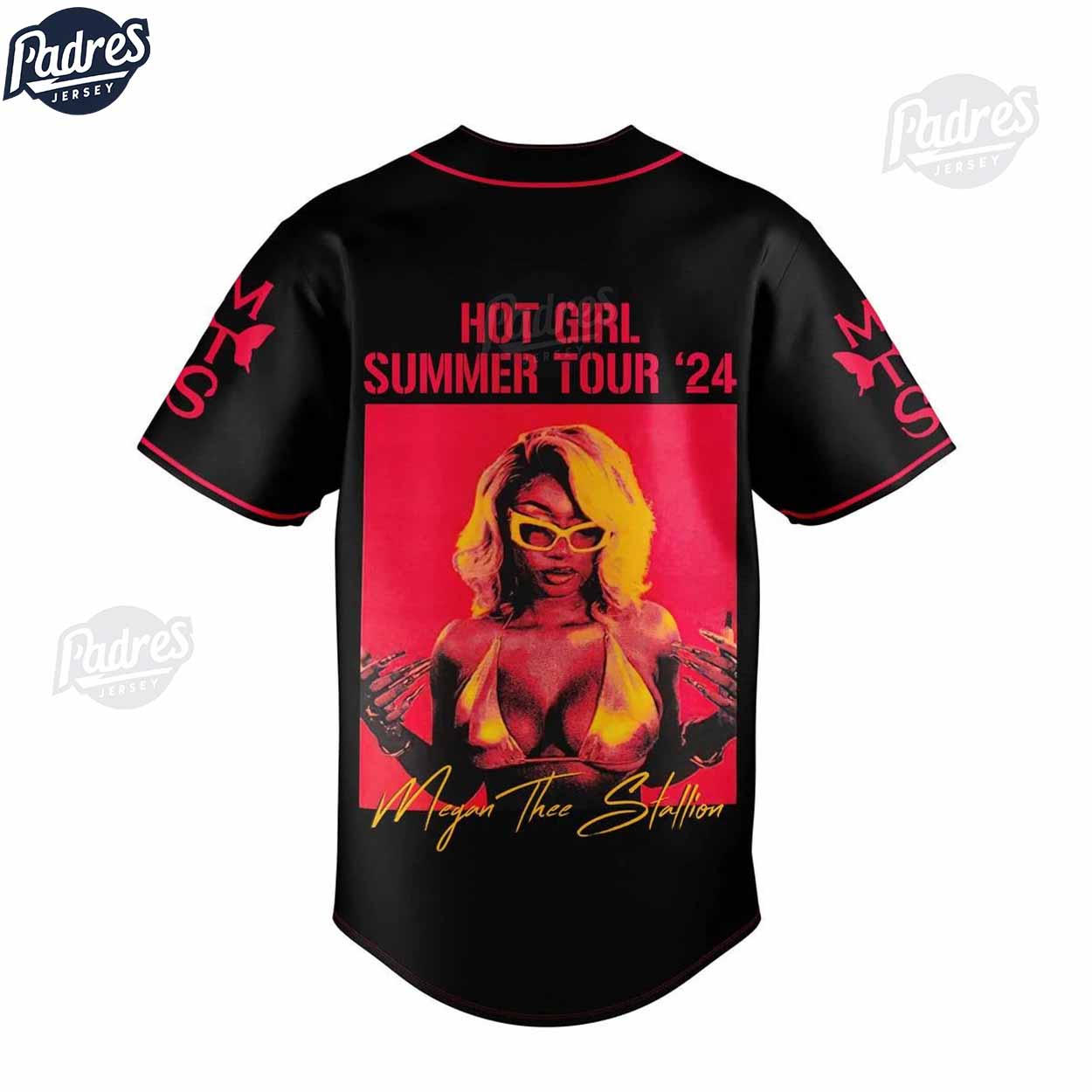 Megan Thee Stallion Hot Girl Summer Tour 2024 Baseball Jersey - Padres Jersey Oasis: Elevate Your Baseball... (Image 3)
