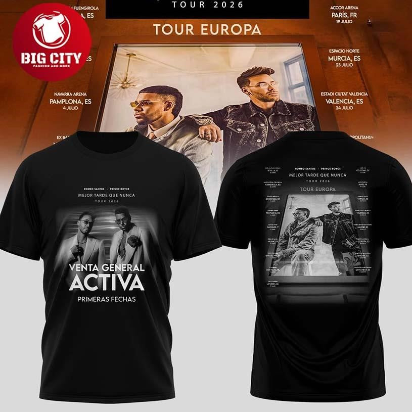 Mejor Tarde Que Nunca US &amp; UK Tour Two Sided Shirt