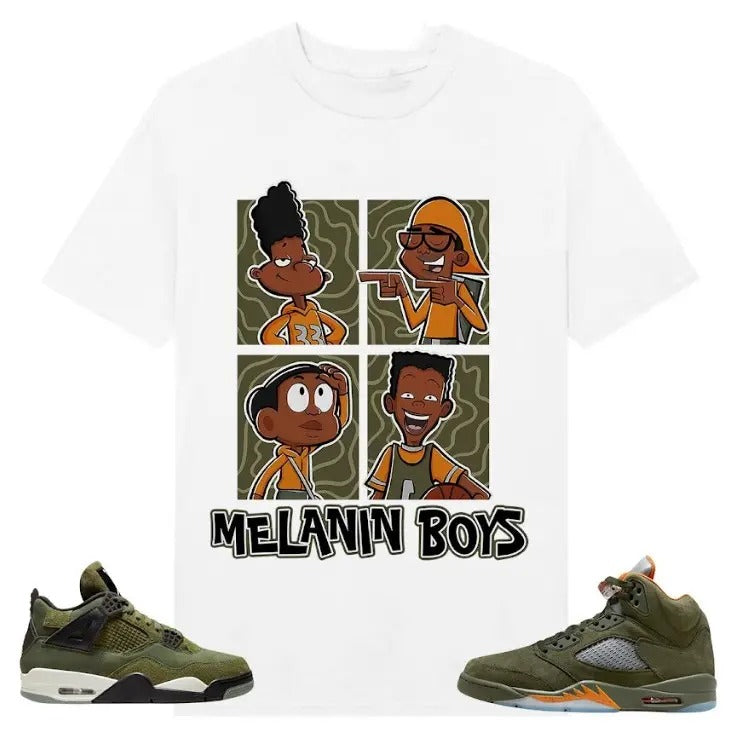 Melanin Boy T-shirt, Shirt match Sneaker Classic Cotton White Color Hoodie, Sweatshirt | WearSparks.com