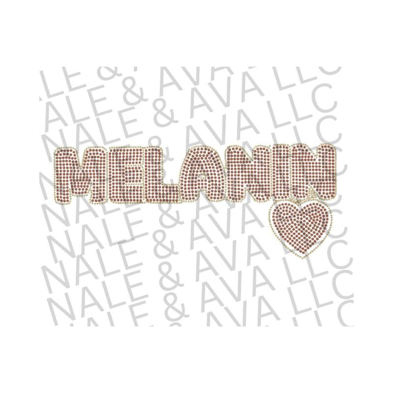 Melanin Love Heart Rhinestone Transfer T-Shirts, Hoodie, Sweatshirt | WearSparks.com