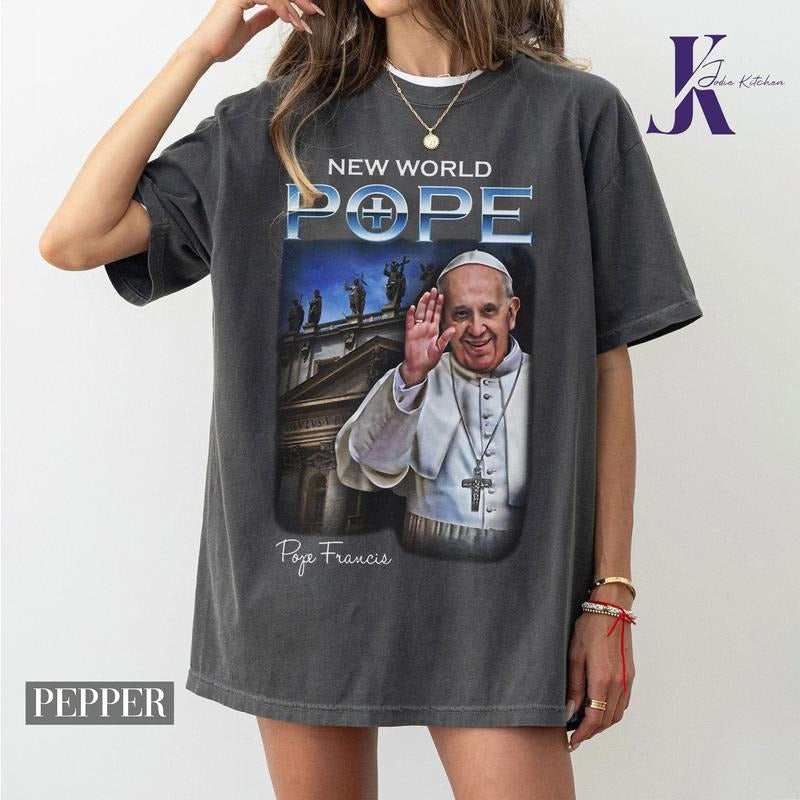 Memorial Pope Francis Papa Shirt, RIP Pope Francis Shirt, Pope Francis 1936-2025 Shirt, Pope Francis Vintage Tee, Pope...