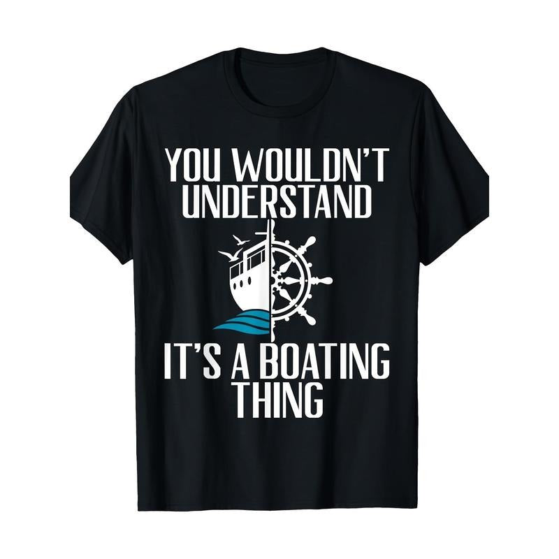 Men'S Casual Crew Neck T-Shirt, 100% Cotton, Geometric Nautical Graphic Print, Short Sleeve, Regular Fit, Digital Heat...