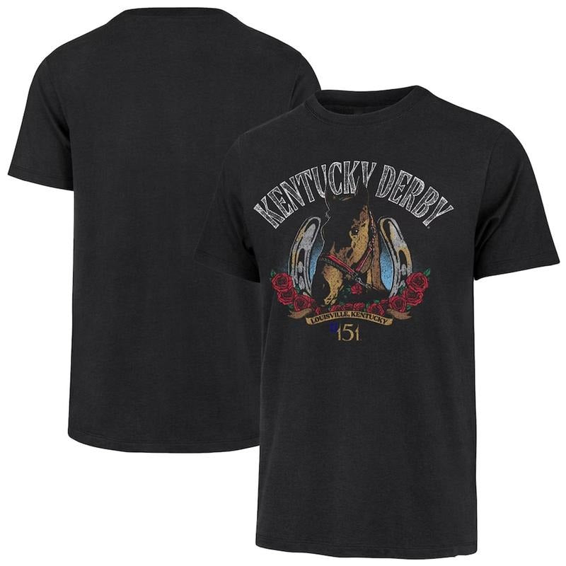 Men's '47 151st Kentucky Derby Horse Shirt, Franklin Fit Black Tee, Official Derby Day T-Shirt PHUG6 Hoodie, Sweatshirt