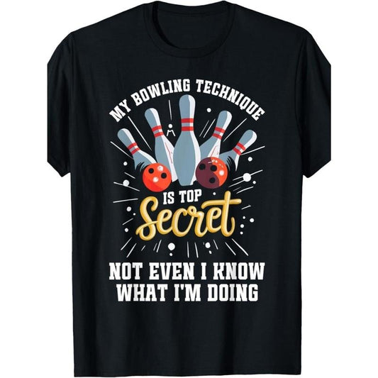 Men's 100% Cotton T-Shirt | Casual Round Neck | Multi-Season Comfort Fit | Humorous Bowling Graphic Print | Machine...