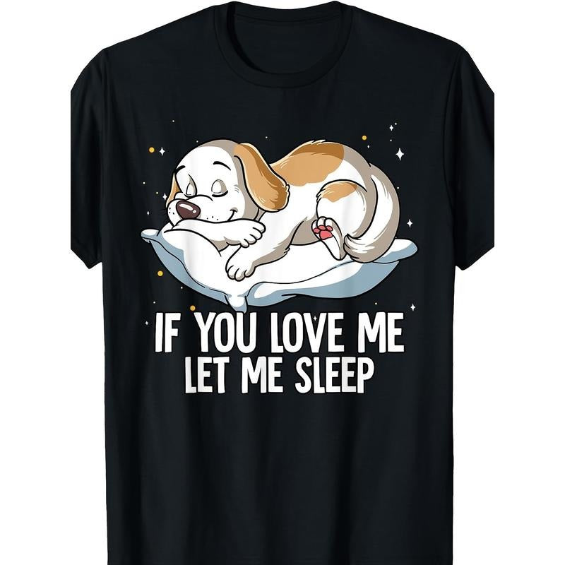 Men's 100% Cotton T-Shirt with Cartoon Dog Print - Crew Neck, Short Sleeve, Regular Fit for Casual Wear & All-Season...