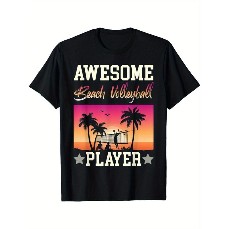 Men's Beach Volleyball Graphic Tee