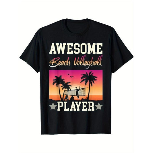 Men's Beach Volleyball Graphic Tee