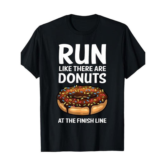 Men's Breathable Cotton T-Shirt with Fun Donut Print - Crew Neck, Short Sleeve, All-Season Comfort Fit Tee made in usa...