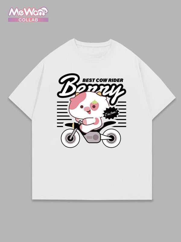 Men's Cartoon Print Round Neck Graphic Tee, Casual Short Sleeve T-shirt for Daily Wear, Men's Top for Summer Hoodie,...