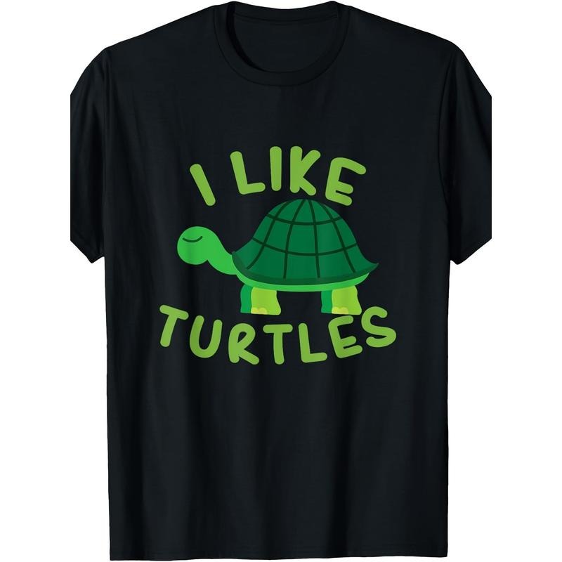 Men's Casual Cotton T-Shirt with Turtle Print - Soft, Breathable & Machine Washable | Crew Neck, Short Sleeve, All-Season...