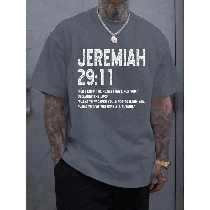 Men's Casual Loose Short Sleeve T-Shirt With Printed Text Made in USA Hoodie, Sweatshirt | WearSparks.com