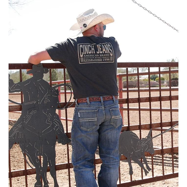 Men's Cinch Charcoal Tee, American Brand Graphic, Classic Western Country Shirt Hoodie, Sweatshirt | WearSparks.com