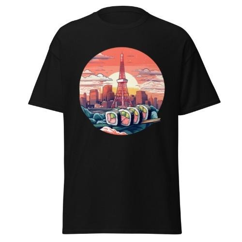 Men's Classic T-Shirt | Sushi | Tokyo, Japan | Japanese Culinary Craft | Savor the Sushi Culture | Global Bite Adventure...