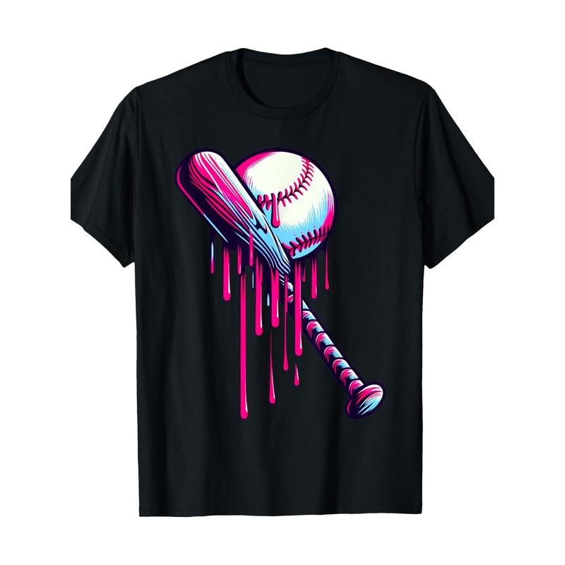 Men's Cotton Baseball Bat Graphic Tee