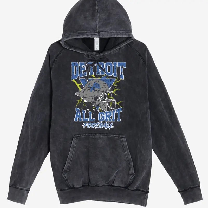 Men's Detroit Cozy Sweater Sweatshirt Hoodie - Classic Mid-Weight Crewneck - Cotton Knit Fabric graphic hoodies T-Shirts