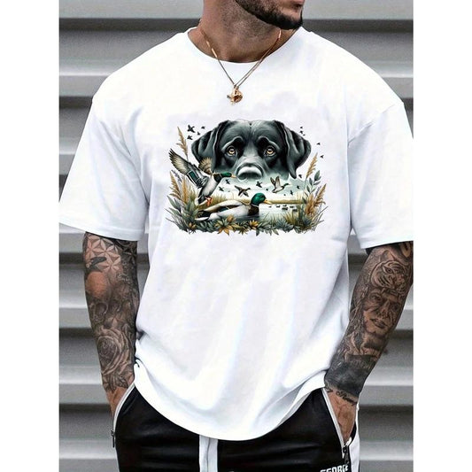 Men's Fashion Labrador Retriever Hunting Duck Print T-Shirt Made in USA Hoodie, Sweatshirt | WearSparks.com