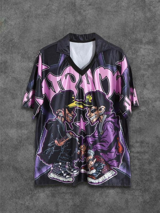Men's Figure & Letter Print Short Sleeve Tee, Regular Fit Casual Street Round Neck T-shirt for Summer, Men's Top for...