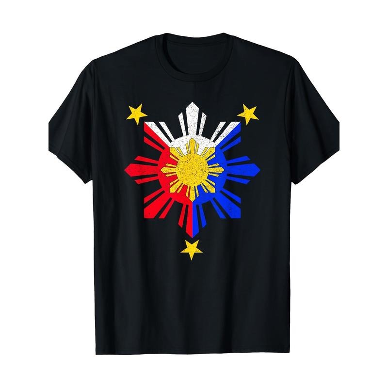 Men's Philippine Flag Sun Print T-Shirt