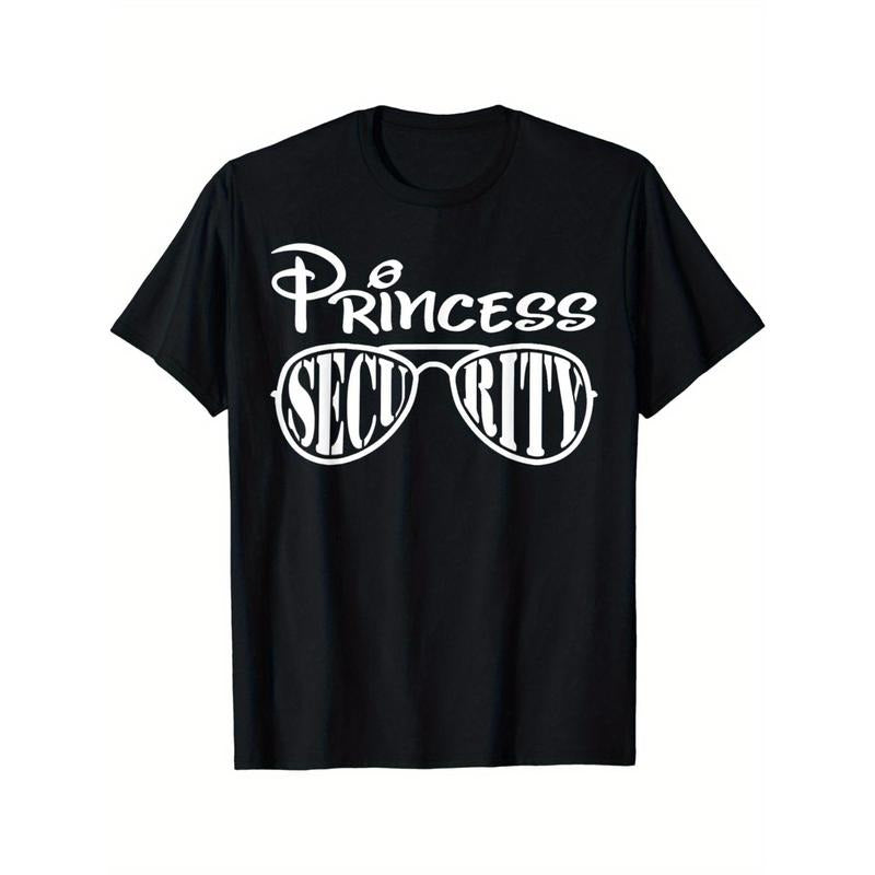 Men's Princess Security Shirt Halloween Costume T-Shirt - Unique Graphic Print, Short Sleeve, Casual Wear for Party, Cosplay