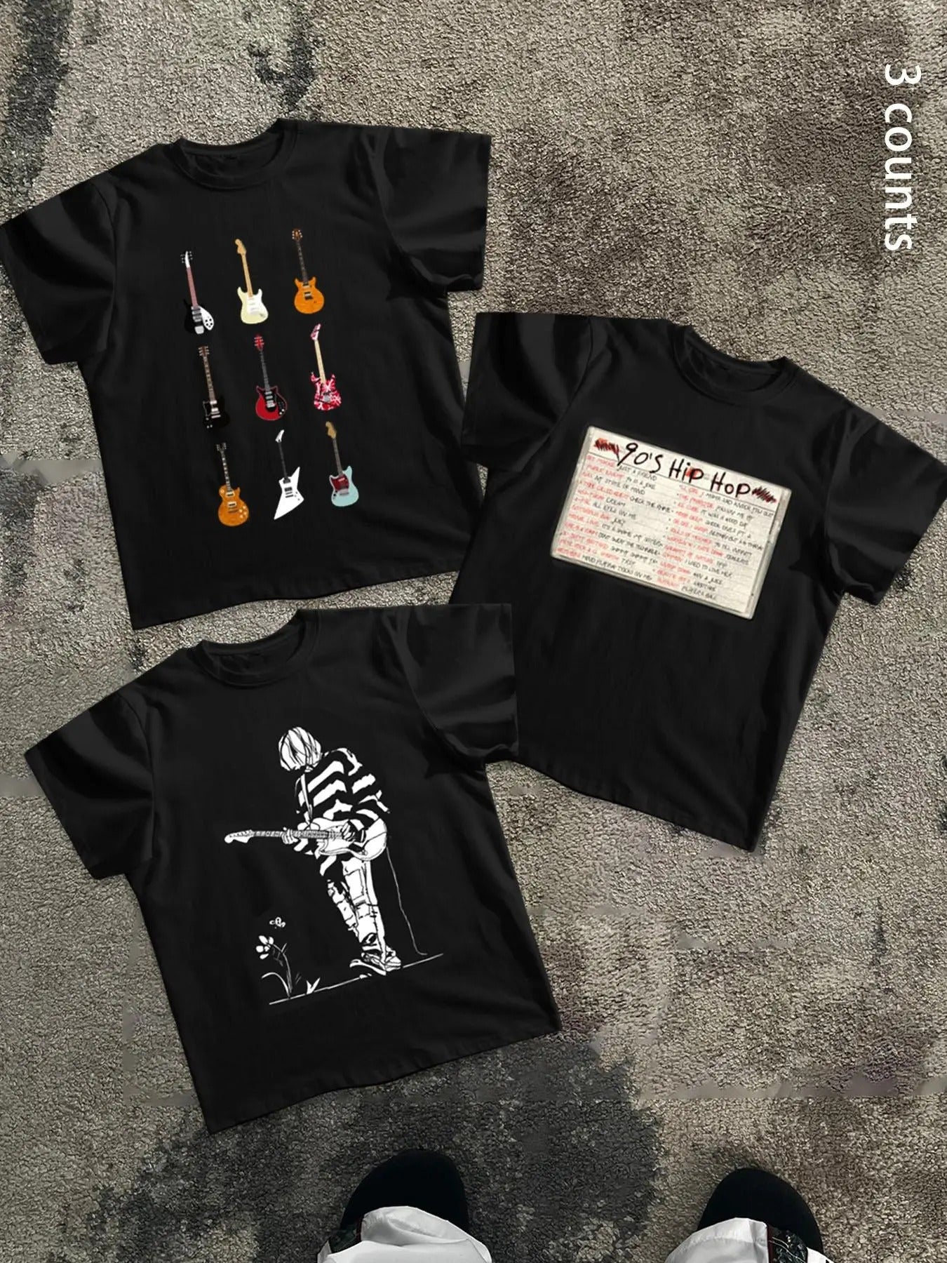 Men's Rock Music Graphic & Letter Print Round Neck Tee, Regular Fit Casual Short Sleeve T-shirt for Daily Wear, Men's Top...