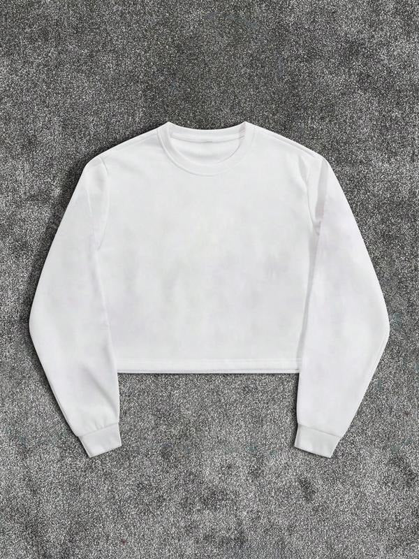 Men's Solid Long Sleeve Crew Neck Sweatshirt, Regular Fit Casual Fashion Comfy Pullover for Daily Wear, Men's Top for...