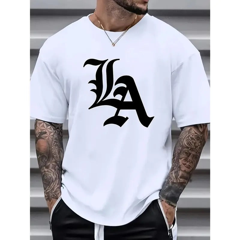 Men's T-shirt, personalized men's wear, trendy letter print, men's outdoor casual top, comfort and fashion coexist Made...