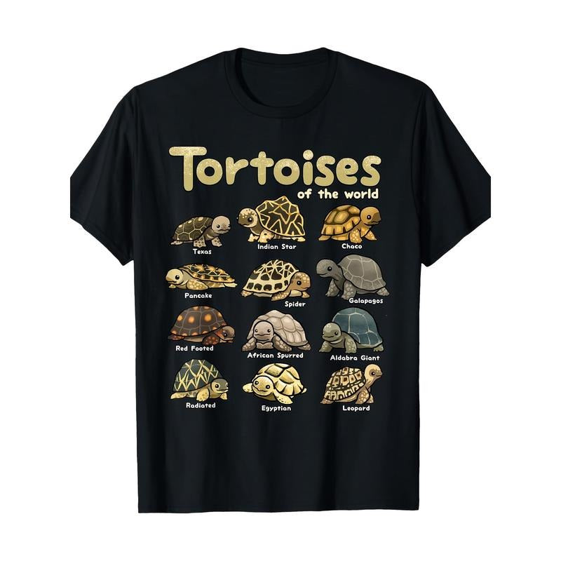 Men's Tortoise & Reptile Print Cotton Tee